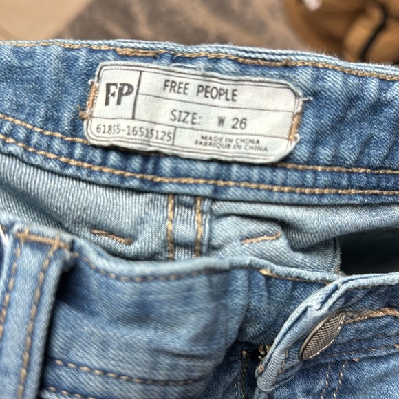 Free people distressed skinny jeans raw hem 25 - Picture 7 of 7